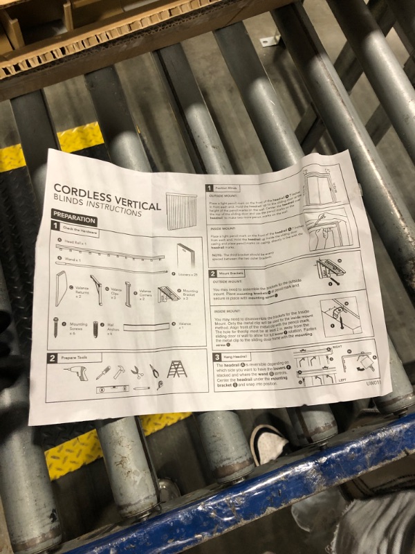 Photo 1 of ** USED/ MANUAL INCLUDED** CHICOLOGY Vertical, Door, Shades, Blackout Blinds, Window Shade, for Sliding Doors Oxford White (Vinyl) 78" W X 84" H
