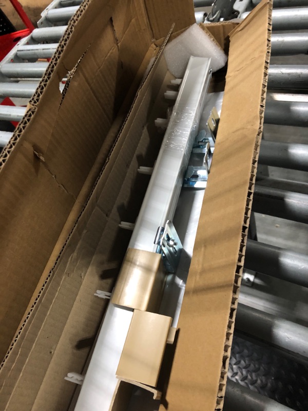 Photo 1 of ** USED/ MANUAL INCLUDED** CHICOLOGY Vertical, Door, Shades, Blackout Blinds, Window Shade, for Sliding Doors Oxford White (Vinyl) 78" W X 84" H