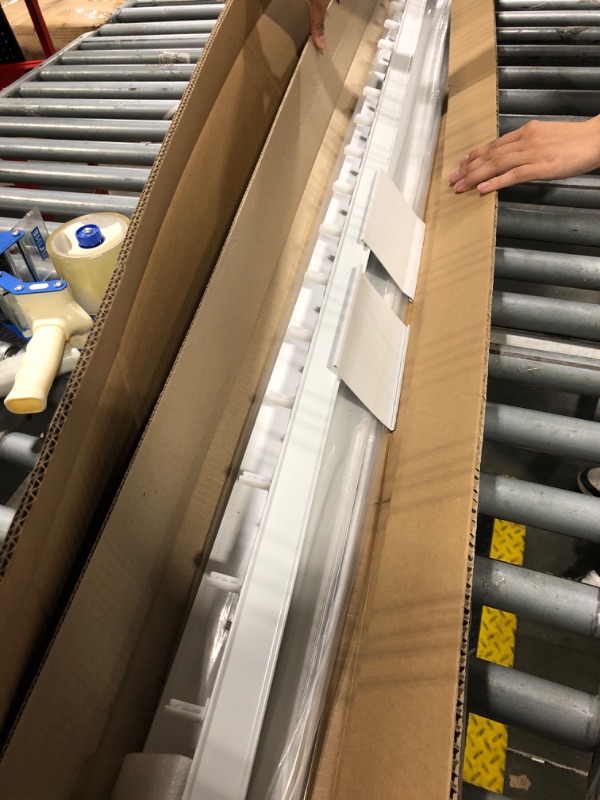 Photo 1 of ** USED/ MANUAL INCLUDED** CHICOLOGY Vertical, Door, Shades, Blackout Blinds, Window Shade, for Sliding Doors Oxford White (Vinyl) 78" W X 84" H