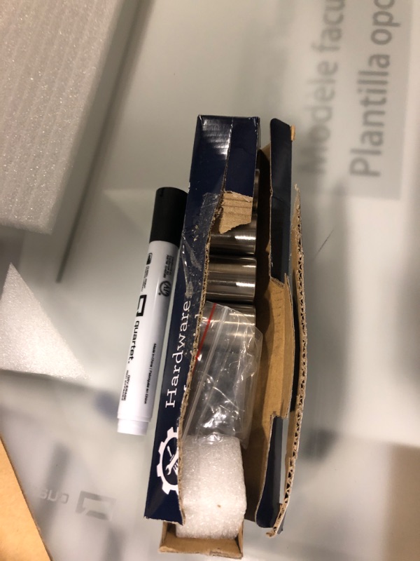 Photo 1 of ** BRAND NEW ITEM / MANUAL AND ACCESORIES INSTALATION INCLUDED** Quartet Glass Whiteboard, Non-Magnetic Dry Erase White Board, 4' x 3', Frosted Surface, Infinity (G4836F)