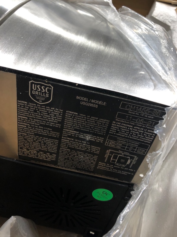Photo 1 of *** VERY USED**  USSC Grills USG295SS Stainless Steel Portable Tabletop Wood Pellet Grill,silver,black