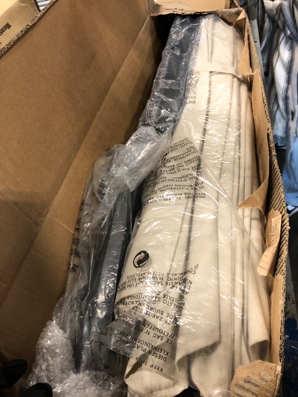 Photo 1 of ** BRAND NEW ITEM** Sundale Outdoor Solar 80 LED 9 ft Patio Umbrella with Sand Bag Umbrella Base, Outdoor Umbrella with Tilt and Crank Beige