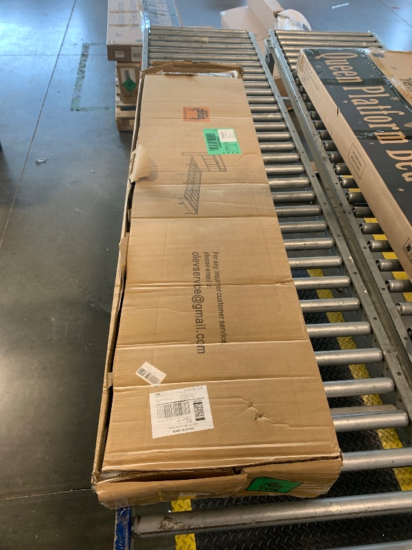 Photo 1 of ** NEW ITEM/ MANUAL INCLUDED **OLEVS Queen Bed Frame Metal Platform Bed Queen Size with 2-Tier Storage & LED Light Headboard, Charging Station Type C, No Box Spring Needed