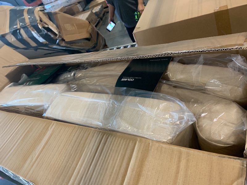 Photo 1 of ** NEW ITEM **COLAMY Tufted Upholstered Dining Chairs Set of 2, Accent Parsons Chairs with Solid Wood Legs and Padded Seat, Beige