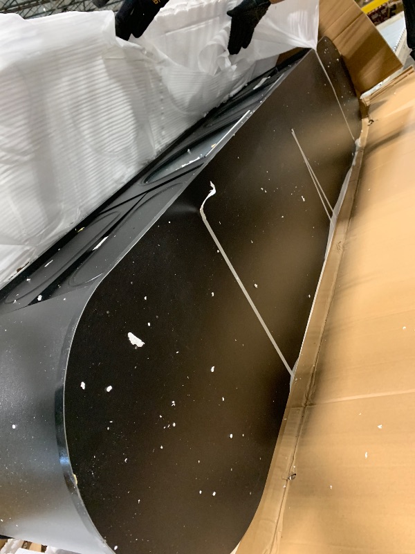 Photo 1 of **MINOR DAMAGE**
JIAWORLDER TV Stand for TVs up to 85 Inch, Modern Entertainment Center with Storage Cabinet and 4 Drawers, TV Media Console Table, Black TV Stand for Living Room Bedroom, Easy Assembly (Legs Only)