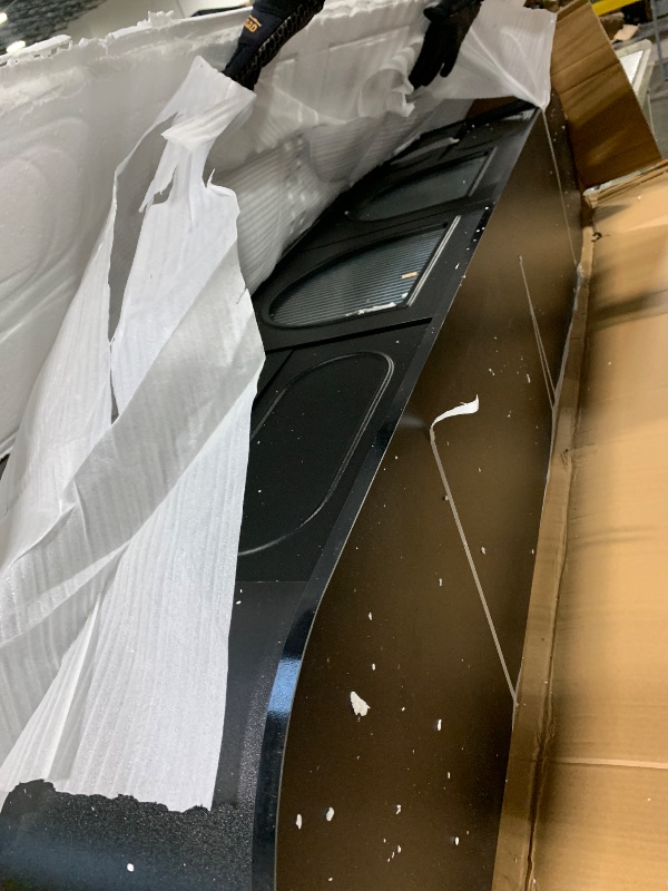 Photo 1 of **MINOR DAMAGE**
JIAWORLDER TV Stand for TVs up to 85 Inch, Modern Entertainment Center with Storage Cabinet and 4 Drawers, TV Media Console Table, Black TV Stand for Living Room Bedroom, Easy Assembly (Legs Only)