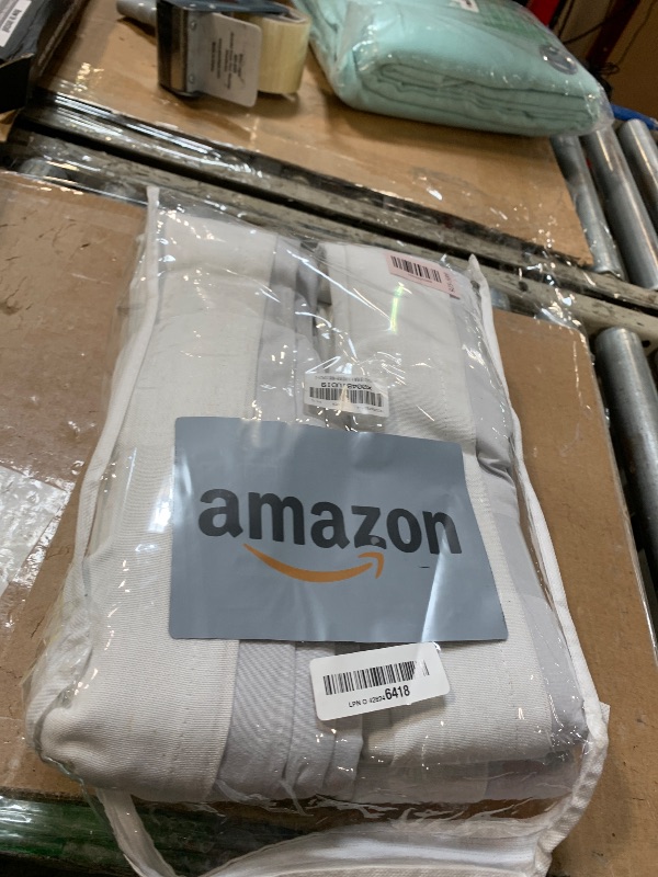 Photo 1 of **1 PC**100% Blackout Pinch Pleated Linen Curtains 84 Inch Length 2 Panels for Living Room Bedroom 2 Layer Beige Off White Light Blocking Thermal Insulated Pinch Pleat Room Darkening Curtains 84 Inches Long