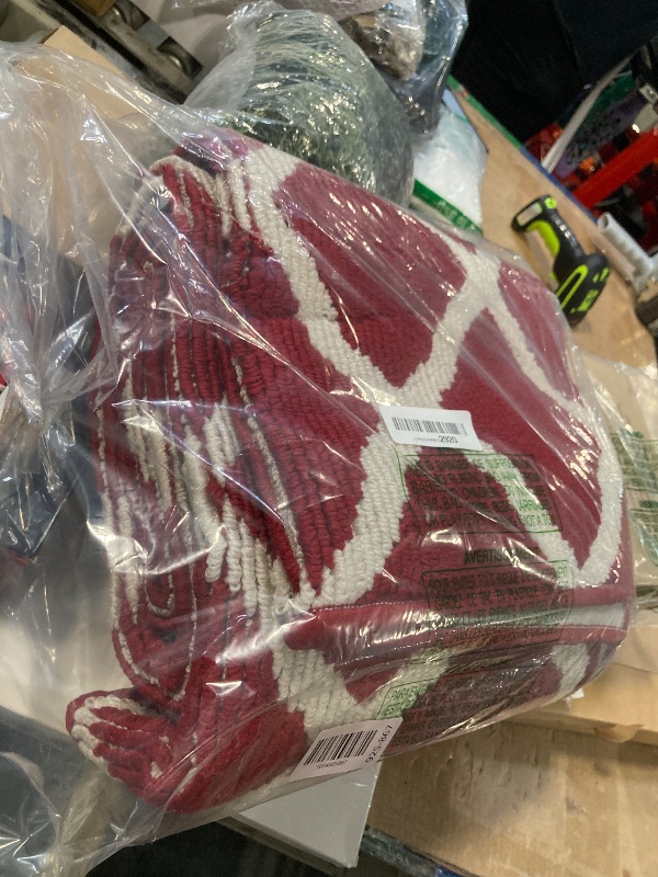 Photo 1 of **USED**SHACOS Hallway Runner Rug 2x8 ft Washable Christmas Kitchen Runner Rugs Non Slip Rubber Backing Rug Runner Entryway Runner Laundry Room Floor Mat Trellis Carpet Runners, Red