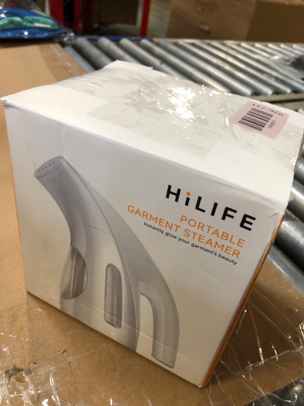 Photo 1 of **MISSING PARTS**
HiLIFE Steamer for Clothes, Portable Handheld Design, 240ml Big Capacity, 700W, Strong Penetrating Steam, Removes Wrinkle, for Home, Office and Travel(ONLY FOR 120V)(White)