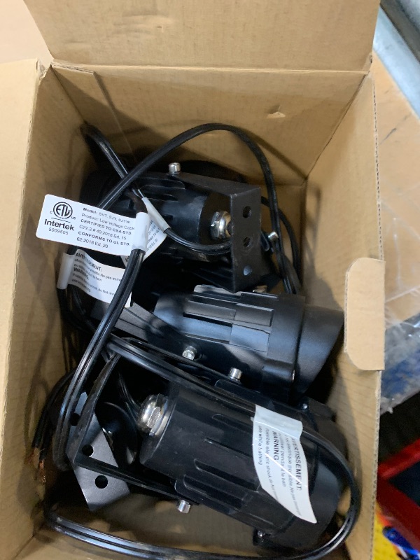 Photo 1 of **MISSING PARTS**
SUNVIE Christmas 12W RGB Color Changing Landscape Lights Low Voltage LED Landscape Lighting Remote Control Spotlight Waterproof Garden Pathway Christmas Decoration Outdoor, 8 Pack with Connector