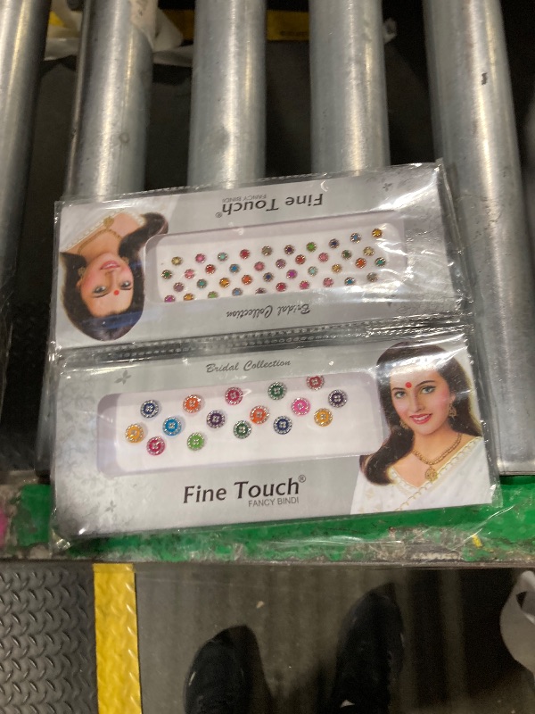 Photo 1 of 2 packs Bollywood Designer Bindis Premium Crystal Jewels Metallic Bindi Stickers Tattoos Forehead Tika (Round)