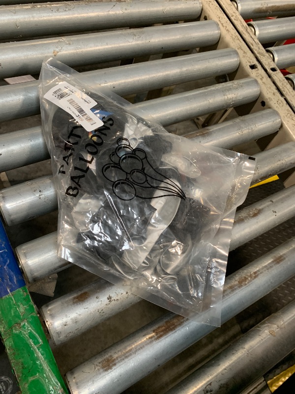 Photo 1 of *Missing Parts*
 Black and Silver Balloons 12 Inch Metallic Silver and Black latex Party Balloons for Birthday Graduation Engagement New Year's Eve Party Decorations