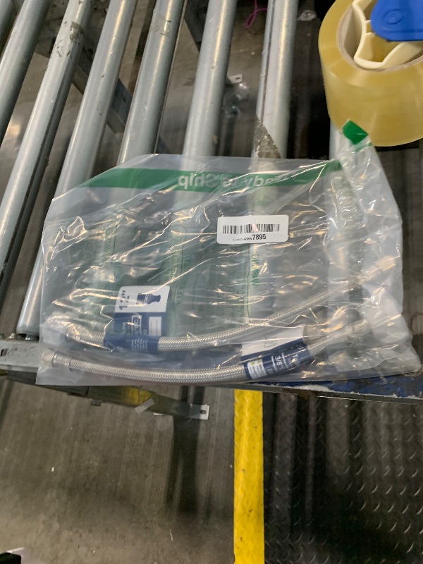 Photo 1 of (2pcs 12 inch) PLUMBINGMASTER Toilet Water Supply Line,3/8" Comp x 7/8" BC Braided Stainless Steel Toilet Supply Line,Toilet Connector Hose with Anti-Leaking Brass Nut