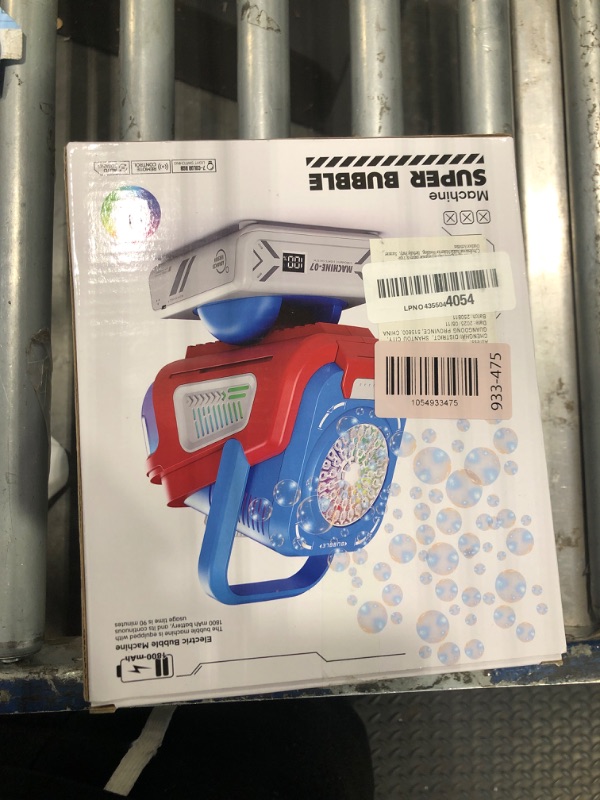 Photo 1 of **MINOR DAMAGED**
2025 Upgraded Bubble Machine with Remote Control, Automatic Rotation & RGB Lights, 1800mAh Rechargeable Battery, Type-C Charge, Bubble Maker for Kids, Weddings, Birthday Parties, Outdoor Activities