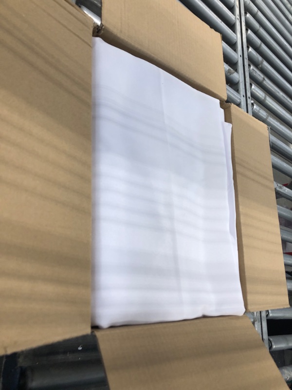 Photo 1 of **MISSING HALF & NEED TO BE CLEANED** sancua 8 Pack White Tablecloth 60 x 120 Inch, Rectangle Table Cloth for 8 Feet Tables - Stain and Wrinkle Resistant Washable Polyester Table Cover for Dining Tables, Buffet Parties and Camping