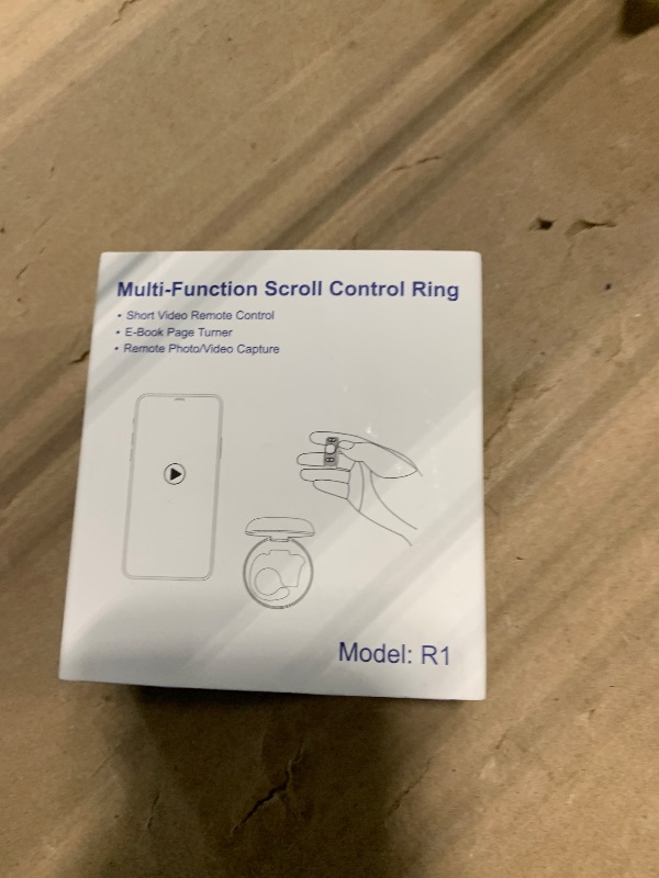 Photo 1 of [New Upgrade, Easy to Use] TikTok Scrolling Ring Remote Control, Camera Shutter Remote, Wireless Bluetooth Scrolling Ring for iPhone, iPad, iOS, Android - Black