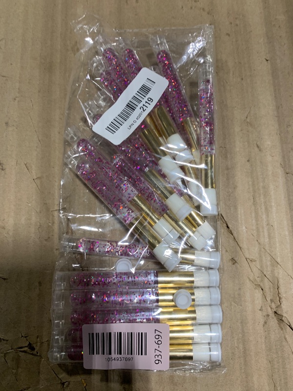 Photo 1 of ** 17 PCS ** TUZAZO 40 Pieces Pink Lash Shampoo Brushes Set - 20pcs Glitter Crystal Eyelash Extension Cleanser Brush with 20pcs Plastic Travel Tube - Nose Pore Deep Cleaning Brush for Facial Cleansing