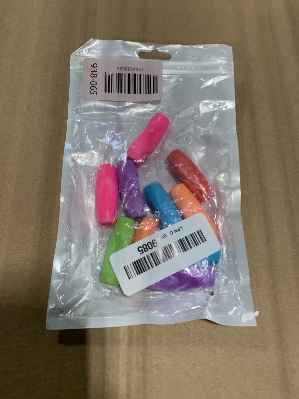 Photo 1 of ** 10 PCS ** HJZHII 12PCS Silicone Grippers for Pencil with 3 Concaves, Multicolour Comfort Grip for Pencil Pen Ergonomic Writing Aid for Adult Student Writing Drawing Stylus