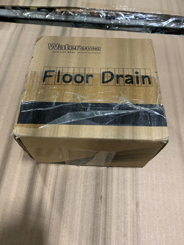 Photo 1 of *** VERY USED *** ELLO&ALLO 6 Inch Square Shower Drain Black Floor Drain with Flange Reversible 2-in-1 Cover Tile Insert Grate Removable SUS304 Stainless Steel Oil Rubbed Bronze