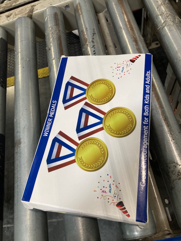 Photo 1 of 12 Pcs Cheerleading Medals - 2 Inch Gold Metal Cheerleader Medal with V Neck Ribbons for Kids Adults Trophy Award Prize Gift