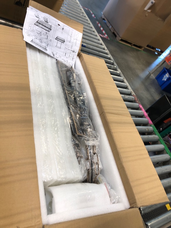 Photo 1 of ****FACTORY SEALED**** Wellmet Dining Room Crystal Chandelier,30 inch Antique Bronze Rectangle Crystal Ceiling Light,4 Lights Farmhouse Kitchen Island Lighting,Adjustable Hanging Light Fixtures