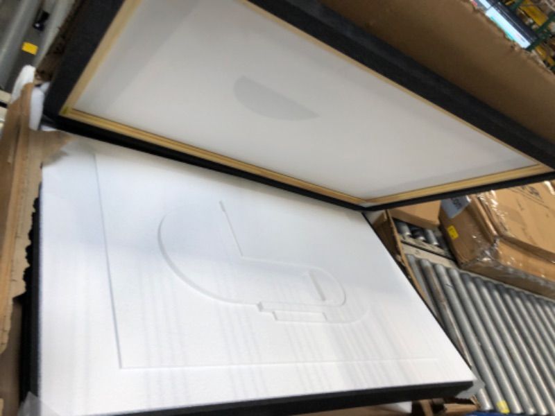 Photo 1 of ****MINOR DAMAGE ON BLACK GEOMETRIC SANDSTONE TEXTURE PICTURE******
Large 3D Textured Framed Abstract Wall Art for Living Room, 3 Piece Modern Paintings Artwork for Walls, Black White Brown Geometric Sandstone Texture Pictures for Hallway Office Home Dec