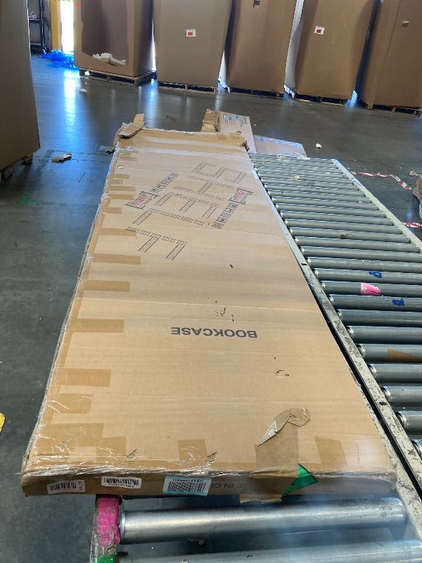 Photo 1 of ***MINOR DAMAGE ON ONE OF THE LEGS***4NM No Assembly Folding Bookshelf, 6-Shelf 74" H Collapsible Foldable Bookcase Storage for Small Spaces, All Black