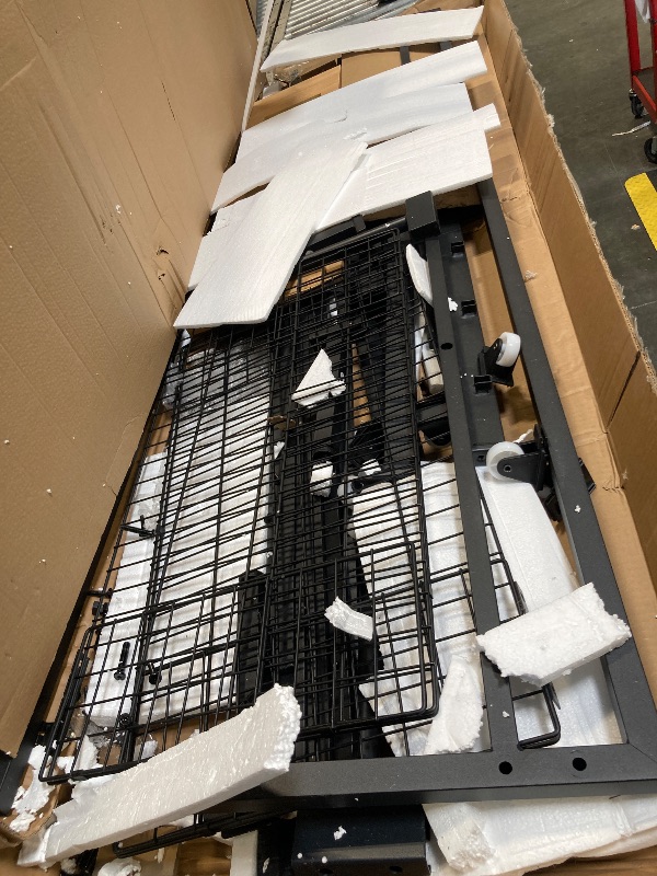 Photo 1 of ****POSSIBLY MISSING HARDWARE PARTS*** YITAHOME Natural Rattan Bed Frame King Size with Headboard and 2 Storage Drawers Underneath, Boho Cane Bed Platform Bed with Metal Slat, Noise Free, No Box Spring Needed