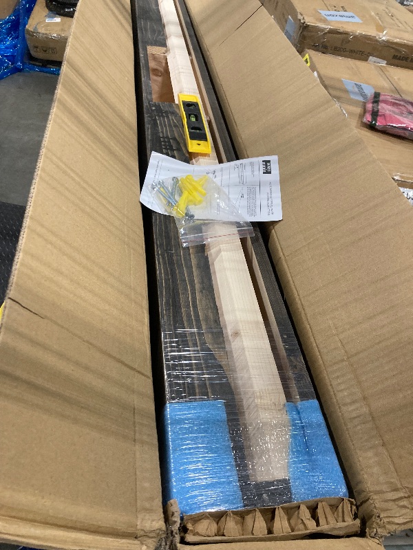 Photo 1 of ****MINOR SCRATCHES ON WOOD** BoscoMondo Fireplace Mantel, Wall-Mounted 72 inch Floating Shelf for Wall, Tv Shelf, Rustic Shelf - 8x6x72 Jacobean