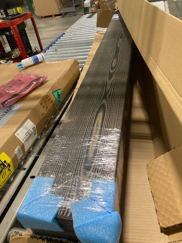 Photo 1 of ****MINOR SCRATCHES ON WOOD** BoscoMondo Fireplace Mantel, Wall-Mounted 72 inch Floating Shelf for Wall, Tv Shelf, Rustic Shelf - 8x6x72 Jacobean