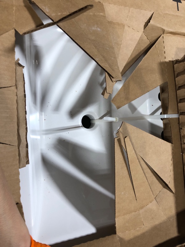 Photo 1 of ***MAY NEED A TRUCK****HEAVY ITEM****Spring Mill Cabinets Emlyn 72 Inch Double-Sink Bathroom Vanity with White Top, 2 Cabinets, 2 Drawers, 72.5" W x 18.75" D x 32.89", Admiral Blue