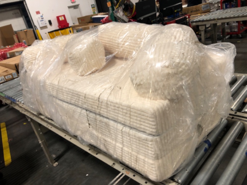 Photo 1 of ***NEED TO BE WASHED***5-in-1 Convertible Folding Sofa Bed,Full Tri-Fold Mattress with Removable L-Shaped Armrests,Corduroy Boneless Couch Floor Sofa Futon Couch Sleeper with Pull Out Bed for Living Room Bedroom Apartment