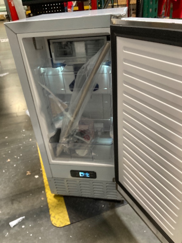 Photo 1 of ***MINOR DAMAGE/ PEELED OFF PAINT**** EUHOMY Commercial Under Counter Nugget Ice Maker Machine, 66Lbs/Day, Bulit-in Freestanding Ice Maker with Gravity Drainage, Self-Cleaning & 24H Timer Ice Machine, for Commercial & Home Use(Silver)