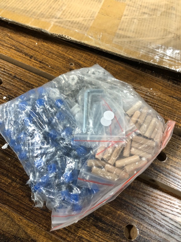 Photo 1 of ** MISSING INSTRUCTIONS**
LITTLE TREE 63" Modern Dining Table, Rectangular Dinner Table for 4-6, Farmhouse Kitchen Table, Sturdy Wood Pedestal Base for Kitchen/Dining Room, Rustic Brown & Black