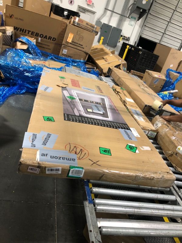 Photo 1 of **DOESN'T WORK*
SMIROR 77x36 LED Lighted Bathroom Mirror for Wall, Matte Black Framed Vanity Mirrors with Lights, Front and Backlit, Dimmable, Anti-Fog, Memory, Shatterproof, ETL Listed (Horizontal/Vertical)