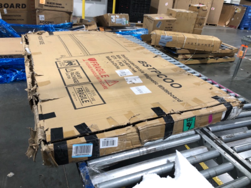 Photo 1 of * MISSING PARTS, HAS NO HARDWARE OR INSTRUCTIONS**
BSTPCOO Double-Sided Rolling Whiteboard on Wheels 72"x40", Large Magnetic Mobile Whiteboard with Stands, 6' x 3' Portable Dry Erase Board with Stand Up White Board with 2 Eraser, 6 Markers, 20 Magnets