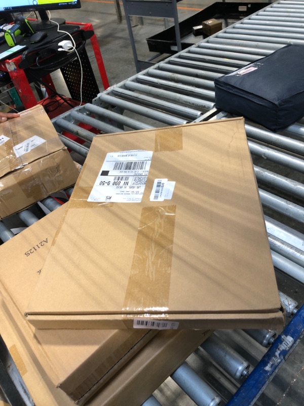 Photo 1 of ***MINOR DAMAGE*** Heesch Hanging Earring Organizer Frame Wall Mounted Jewelry Holder Vintage Rustic Stud Earring Display with Removable Rod and 12 Hooks for Necklaces, Bracelets and Rings (Distressed White)