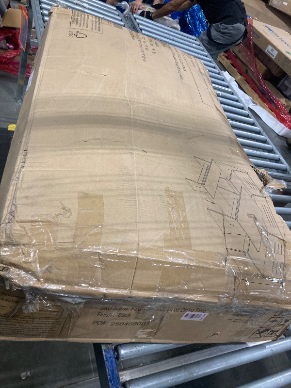 Photo 1 of ** USED** Gracava Breakfast Nook Table Set for Kitchen - Black L Shaped Bench Solid Wood Corner Bench Dining Set with Space Saving Kitchen Booth Seating for 4-6 People Dinner Room