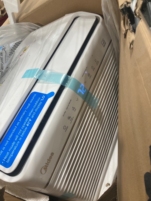 Photo 1 of ** VERY USED/ MANUAL ANN ACCESORIOS INCLUDED** Midea 8,000 BTU Smart Inverter Air Conditioner Window Unit with Heat and Dehumidifier – Cools up to 350 Sq. Ft., Energy Star Rated, Quiet Operation, Electronic Controls, Remote Control, White