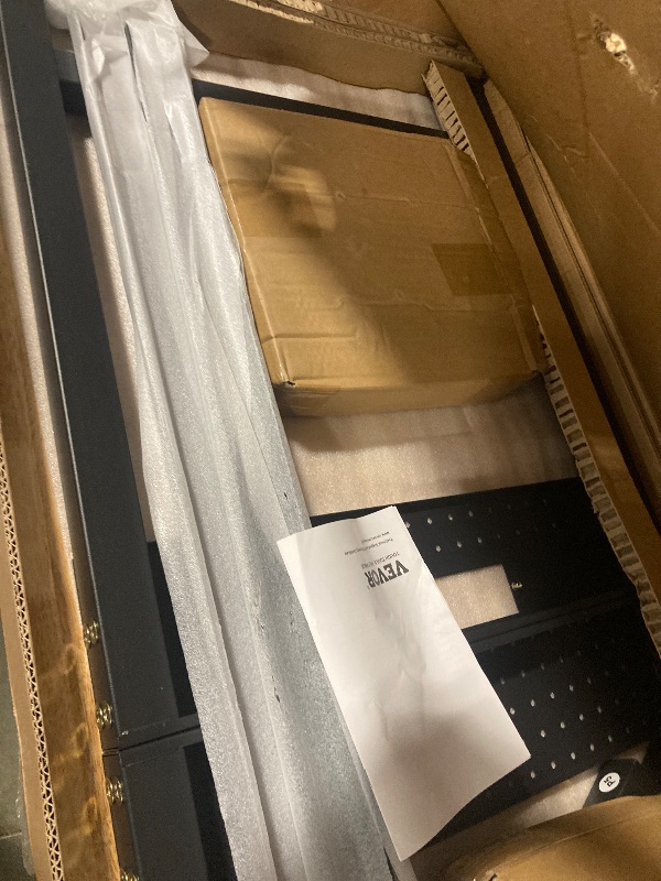 Photo 1 of ** NEW / MANUAL AND HARDWARE INCLUDED** VEVOR Adjustable Workbench, 48-Inch Work Bench with Power Outlet, Wheels, and Pegboard, 2000 lbs Load Heavy Duty Oak Wood Top Work Table for Garage, Workshop, Office, and Home