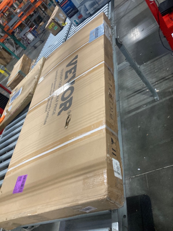 Photo 1 of ** NEW / MANUAL AND HARDWARE INCLUDED** VEVOR Adjustable Workbench, 48-Inch Work Bench with Power Outlet, Wheels, and Pegboard, 2000 lbs Load Heavy Duty Oak Wood Top Work Table for Garage, Workshop, Office, and Home