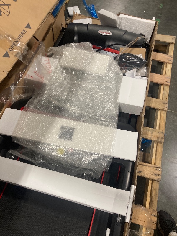 Photo 1 of *** FUNCTIONAL UNTESTED/  HARDWARE AND MANUAL INCLUDED** GarveeLife Foldable Treadmill with Incline, Heart Rate Monitor, 3.5HP Quiet Motor, 8.7 MPH Speed, Widen Running Belt, Treadmills for Home, 48"x18" Running Surface, Cardio Training in Home or Office