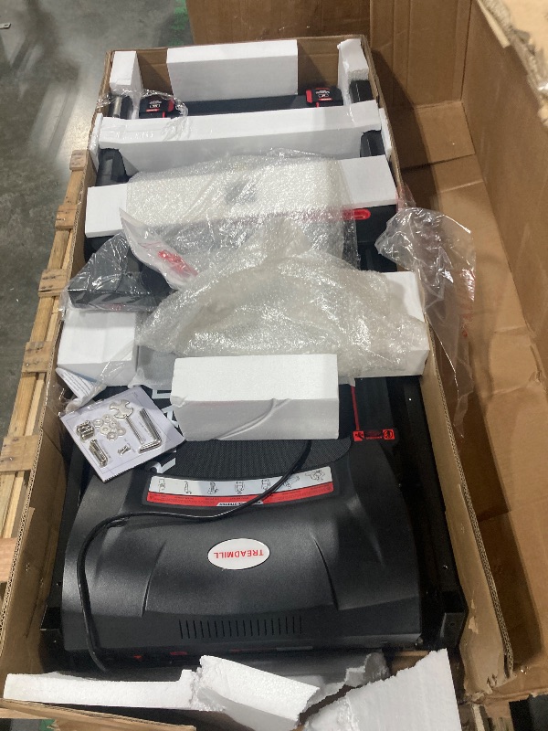 Photo 1 of *** FUNCTIONAL UNTESTED/  HARDWARE AND MANUAL INCLUDED** GarveeLife Foldable Treadmill with Incline, Heart Rate Monitor, 3.5HP Quiet Motor, 8.7 MPH Speed, Widen Running Belt, Treadmills for Home, 48"x18" Running Surface, Cardio Training in Home or Office