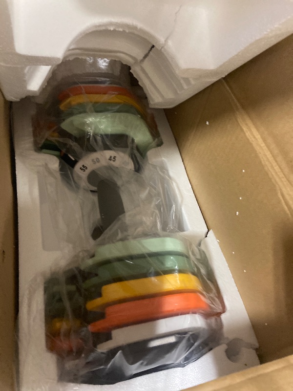 Photo 1 of ** NEW / MANUAL INCLUDED** AOTOB 55 lbs (Single) Adjustable Colorful Dumbbell, Dumbbells Adjust Weight with Anti-Slip Fast Adjust Turning Handle, Dumbbell Adjusted for Men and Women, Dumbbells Exersice for Home Gym