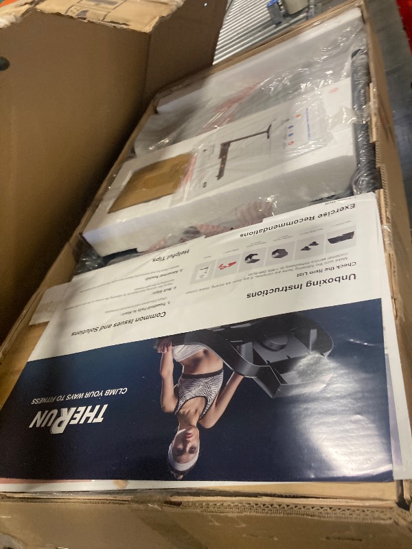 Photo 1 of *** BRAND NEW ITEM/ UNTESTED ** THERUN Incline Treadmill, 0-12% Auto Incline Treadmill for Running and Walking, 300 lbs Weight Capacity, Wide Belt,3.0HP,18" LED Screen, 2 Layers Shock-Absorbing Red
