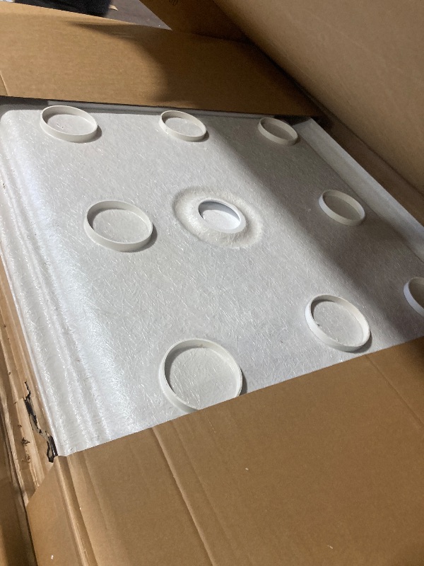 Photo 1 of ** BRAND NEW ITEM **DreamLine SlimLine 36 in. D x 60 in. W x 2 3/4 in. H Center Drain Single Threshold Shower Base in White, DLT-1136600