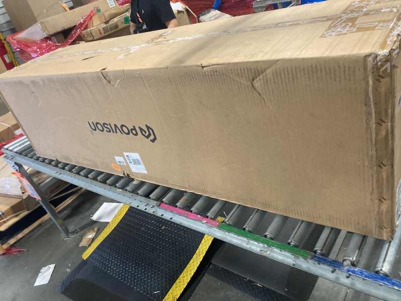 Photo 1 of ** BRAND NEW ITEM ** POVISON Mid Century Modern TV Stand for 65 inch TV, Sliding Door Entertainment Center with Storage, Wood TV Console, Media Console for Living Room Bedroom, Fully-Assembled (Walnut, 70.87")