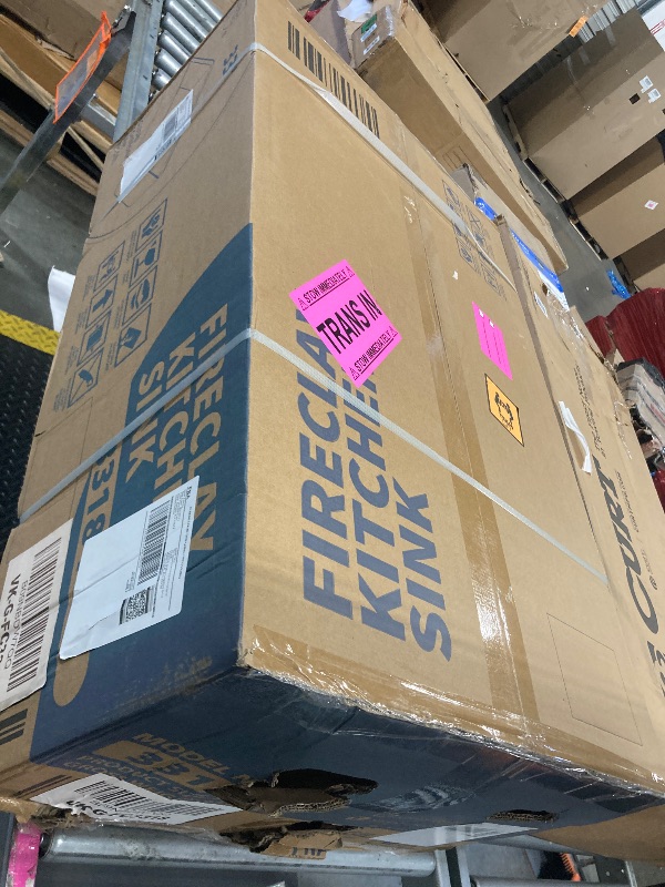 Photo 1 of ** BRAND NEW ITEM** TUKTUK White Farmhouse Sink 33 inch Fireclay Apron Front Farm House Kitchen Sink Single Bowl Deep Drop In Undermount Reversible Heavy Duty Easy to Clean Porcelain Kitchen Basin Modern Luxury Accessory