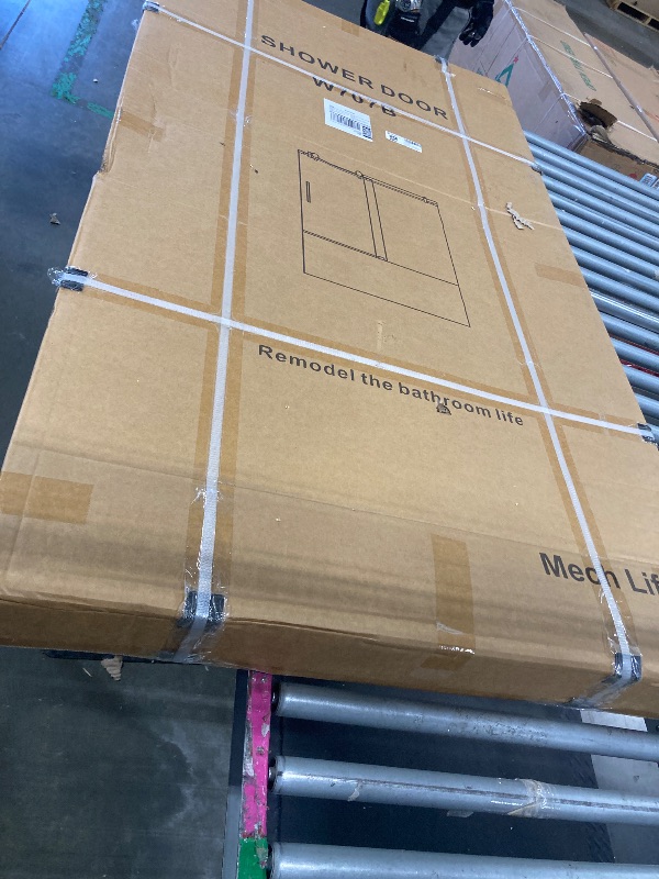 Photo 1 of ** FACTORY SEALED** DELAVIN 56-60" W x 59" H Frameless Sliding Bathtub Door, Tub Shower Door, Bathtub Glass Door, Bathtub Shower Door, 5/16" (8mm) Certified Clear Tempered Glass, Stainless Steel Frame, Matte Black