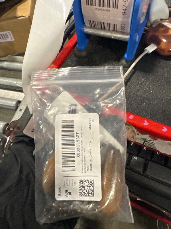 Photo 1 of ** TWO ONLY ** 4 Pieces Ceiling Fan Chain Pulls Extender Wooden Pull Chain Extension Ornaments for Ceiling Light Lamp Fan(Walnut Color)